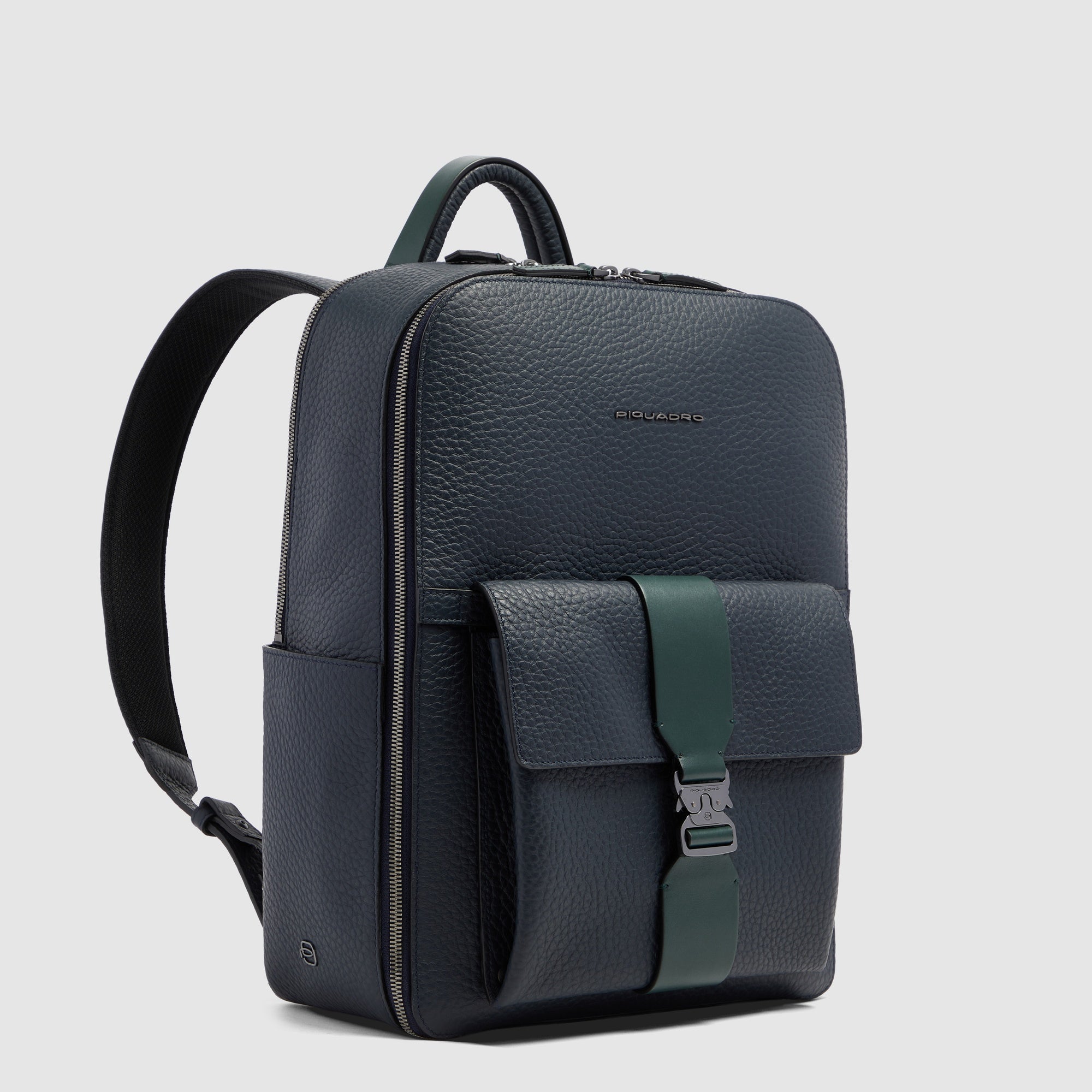Zaino da viaggio porta pc 15,6" Piquadro Materia Blu/Verde - immagine 7