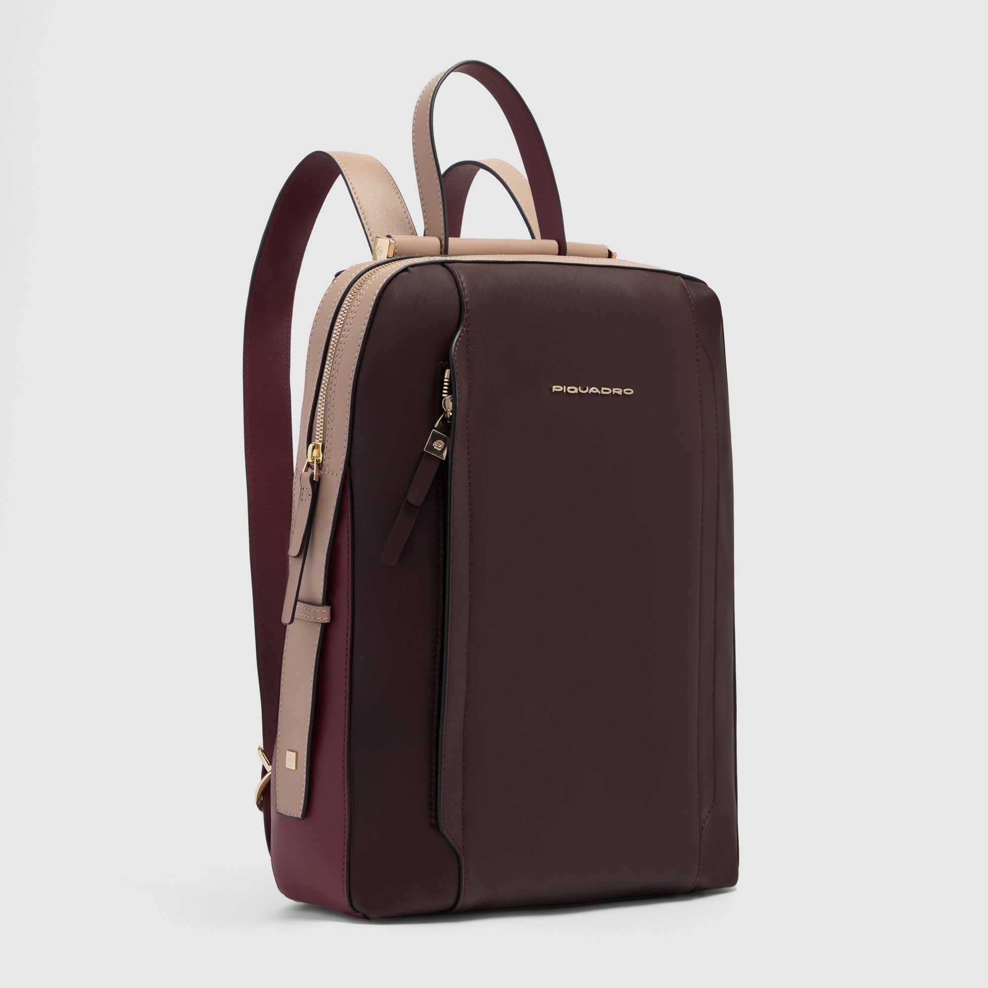 Zaino donna porta pc 14" Piquadro CIRCLE Bordeaux/Rosa - immagine 2