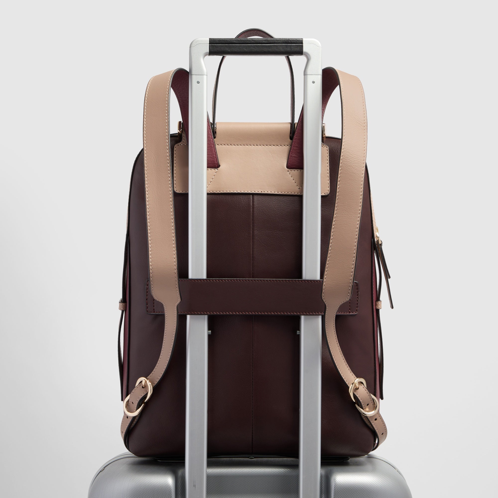 Zaino donna porta pc 14" Piquadro CIRCLE Bordeaux/Rosa - immagine 3
