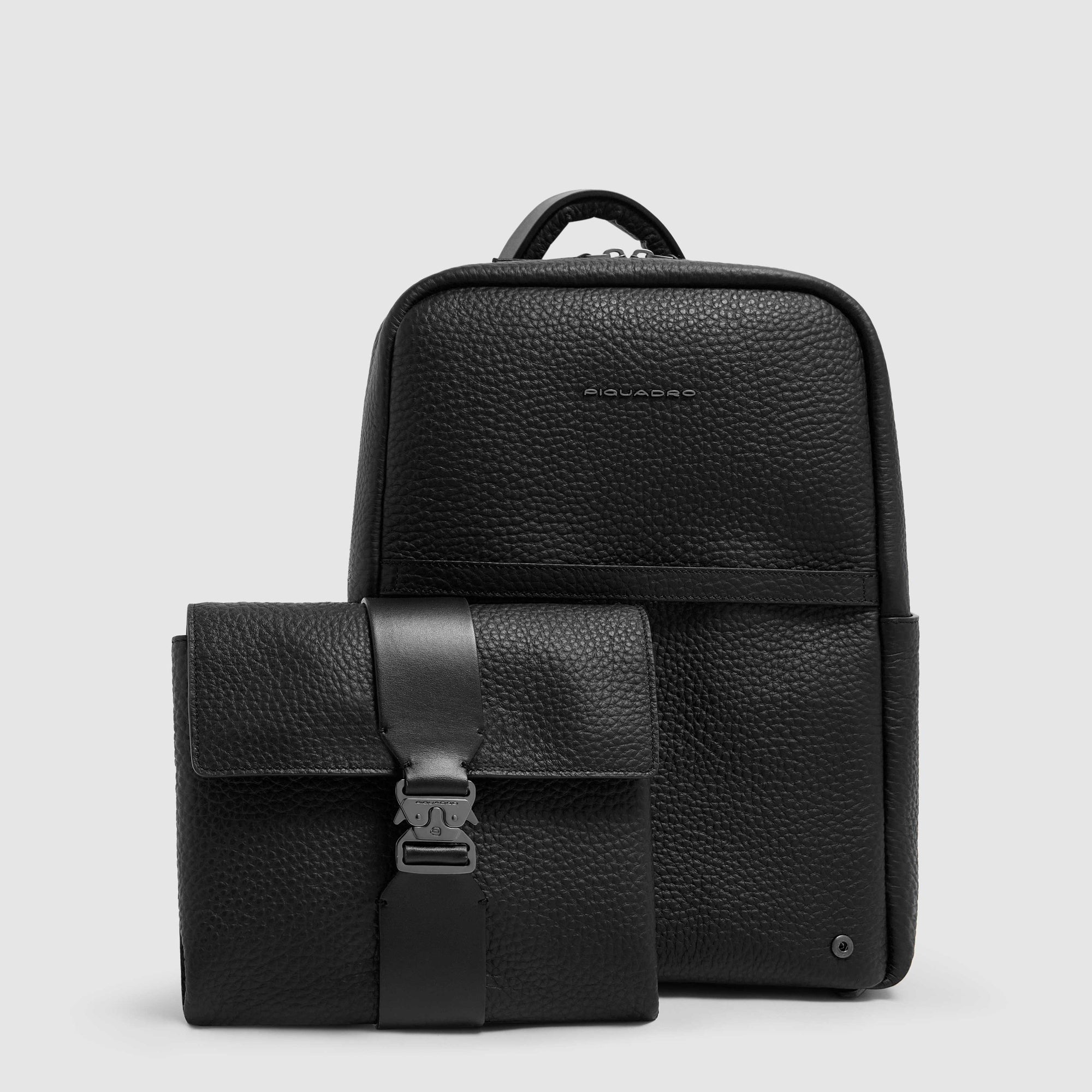 Zaino uomo porta pc 14" a due scomparti Piquadro Materia Nero - immagine 5