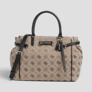 Borsa A Mano Guess Dorothy Logo Beige/Nero