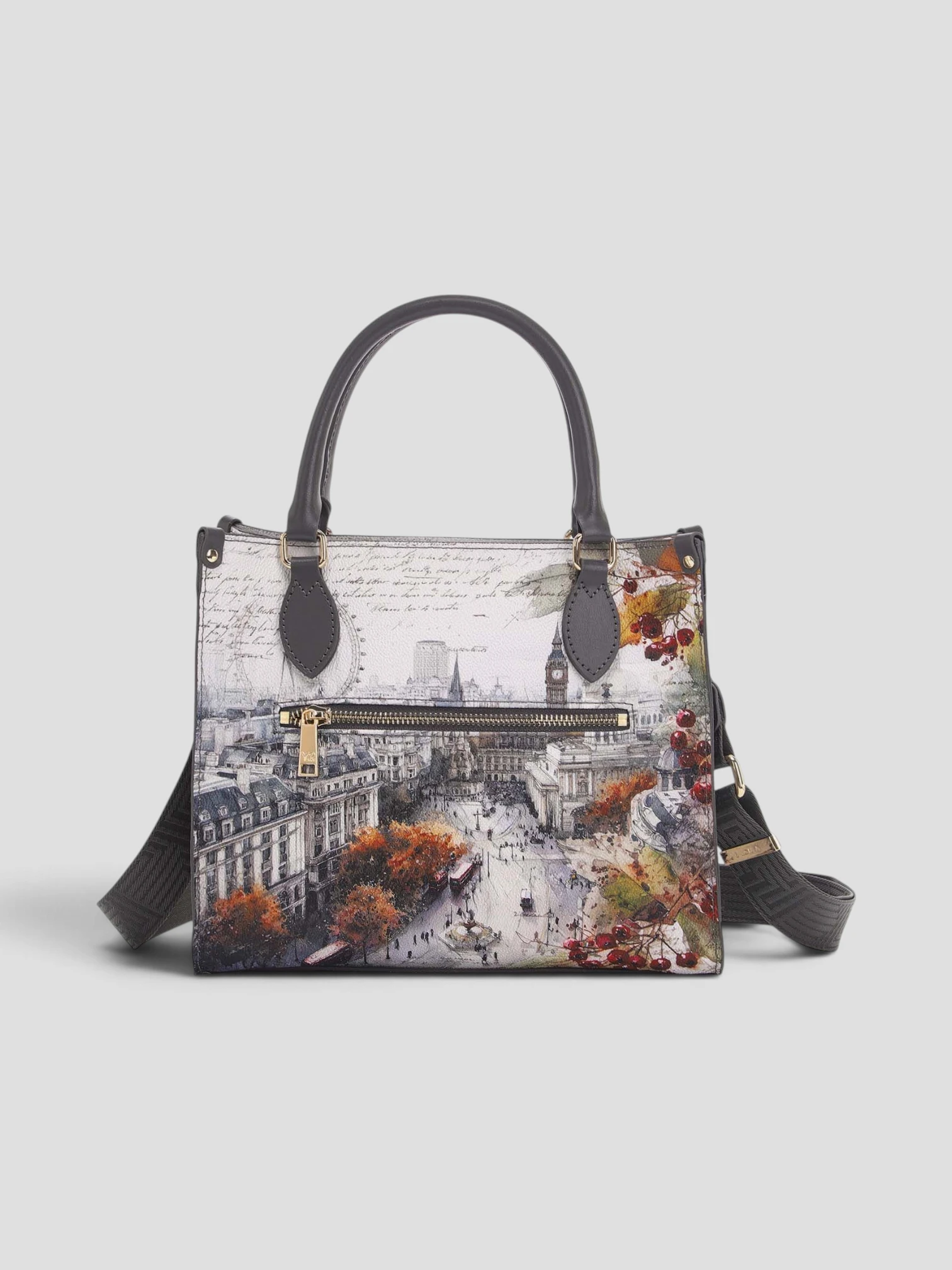 Borsa A Mano Ynot Yesbag Art London Berry - immagine 3