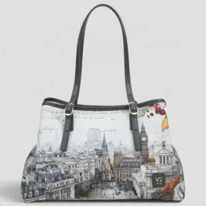 Borsa A Spalla Ynot Yesbag Art London Berry