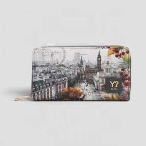 Portafoglio Ynot Yesbag Art London Berry