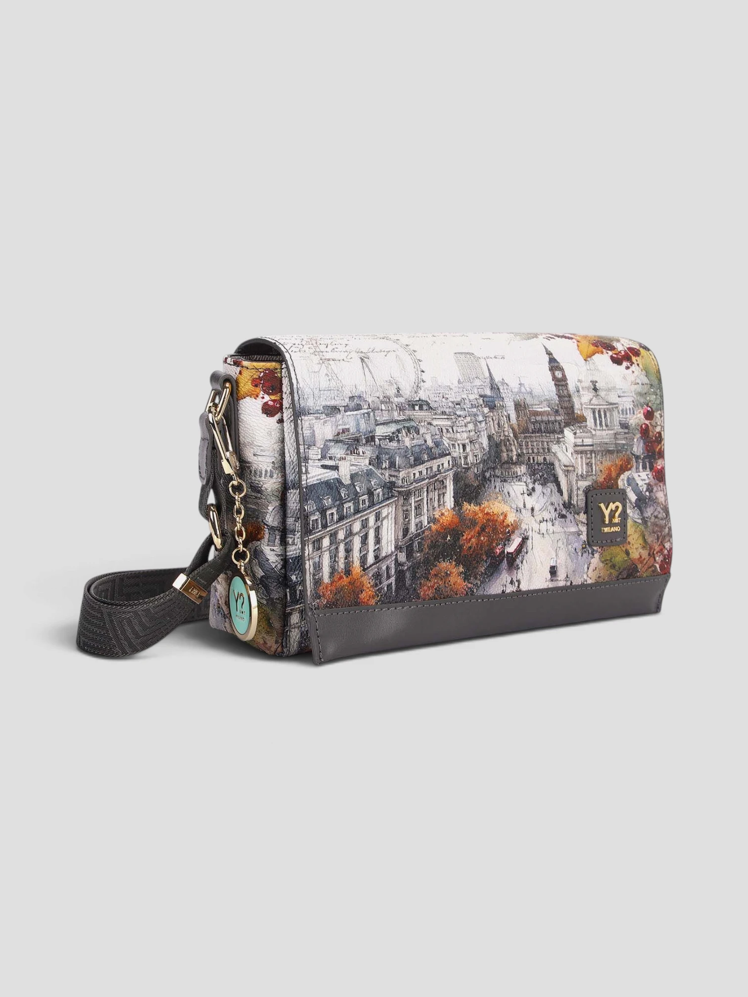 Tracolla Ynot Yesbag Art London Berry - immagine 2